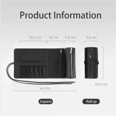Produktbild von Make-up Pinsel Organizer mit Deckel, staubdicht, kompakt, schwarz, für Zuhause und Reisen