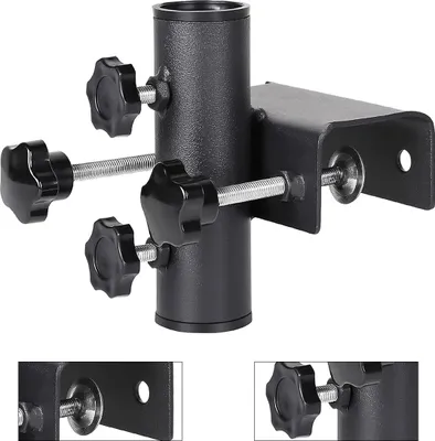 Produktbild von Universelle Sonnenschirmhalterung Balkon – Schirmständer Ø23–38mm, Klemme bis 63mm