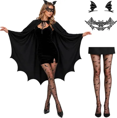Produktbild von Damen Vleermuiscape, Einheitsgröße, Halloween Kostüm, für Kostümfeiern