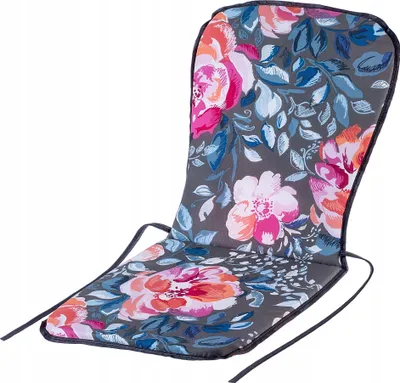 Obrázek produktu pro KADAX "Ibiza" sedák, bavlněný polštář na zahradní židle, měkký, květiny, 74 cm