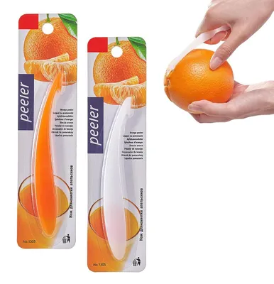 Zitrus-Dunschiller 2er-Set, PP, weiß/orange, 15 cm