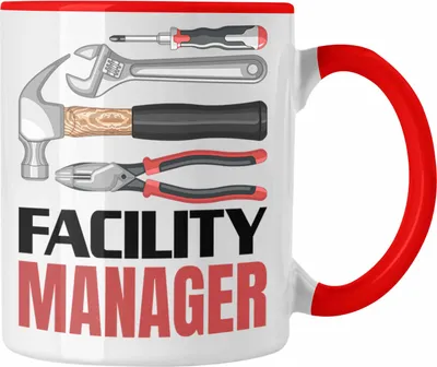 Produktbild von Trendation - Facility Manager Tasse Geschenk für Hausmeister Bester Geschenkidee Geburtstag (Rot)