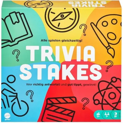 Produktbild von Mattel - Brettspiel - Trivia Stakes Quizspiel Gesellschaftsspiel