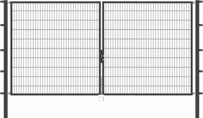 Produktbild von Alberts Doppeltor Flexo mit Zubehör, zum Einbetonieren, anthrazit, Breite 400 cm, Höhe 200 cm