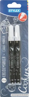 Produktbild von Stylex 32782 Kreidemarker, weiß, 2 Stück