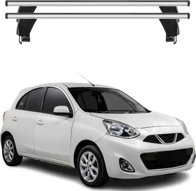 Image de Menabo Barres de toit Transversales pour Nissan Micra 2017-2025 Gris ABE 2x