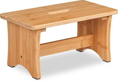 Imagen del producto de Escalón de bambú - Silla auxiliar - Asidero - 20,5 x 40 x 22 cm - Silla infantil - Macetero - Natural