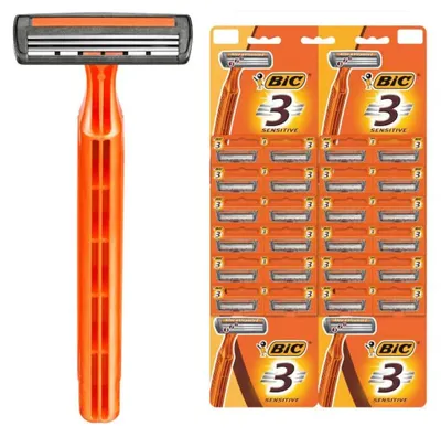 Image de Bic Sensitive 3 Rasoirs jetables 24 pièces