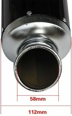 Produktbild von Auspuff Endtopf Typ 32 schwarz Quad ATV Bashan Shineray Jingling