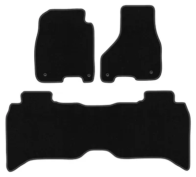 Obrázek produktu pro Velurové autokoberce pro: Dodge RAM DS DJ 1500 2012-2020 (pick-up) – sada 4 ks, černé, na míru – Wielganizator BASIC