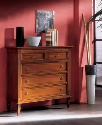 Image de Commode de luxe chambre à coucher 5 tiroirs armoire en bois Design Meubles Nouveau
