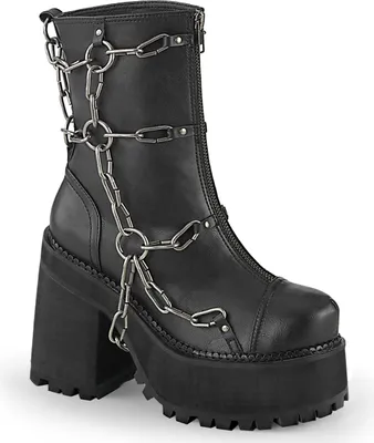 Produktbild von ASSAULT-66 Damen Booties von DemoniaCult, Schwarz  , EU 40, US 10