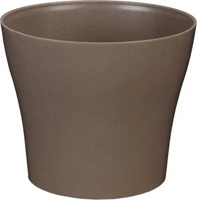 Produktbild von Greemotion Übertopf Tulipan, rund, aus Kunststoff, Ø 13 cm in taupe
