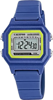 Image de Calypso Montre digitale unie K5802/5 Montre plastique bleu foncé UK5802/5