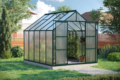 Obrázek produktu pro Skleník Vitavia Uranus 8300 polykarbonát 4 mm 257 x 321 cm zelený
