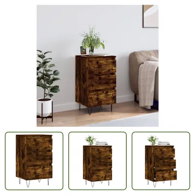 Produktbild von The Living Store Sideboard Räuchereiche 40x35x70 cm Holzwerkstoff