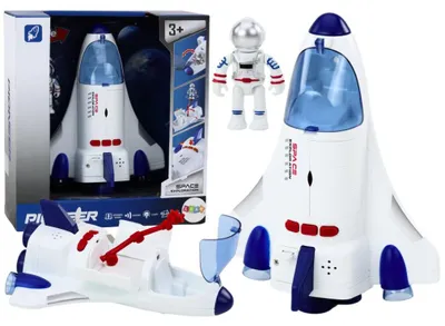 Produktbild von LeanToys Raumschiff-Antriebslichter klingen Kosmonautenweiß