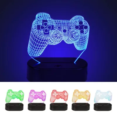 Produktbild von 3D-Gamepad-LED-Touch-Lampe für Gamer, farbwechselndes Nachtlicht