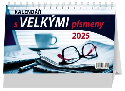 Obrázek produktu pro Kalendář 2025 Velká písmena, stolní, 23 x 14 cm