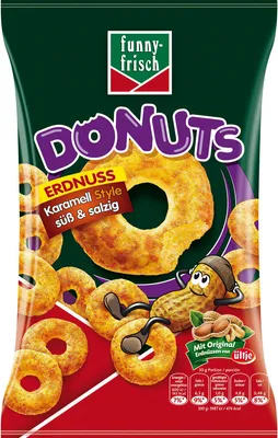 Produktbild von funny fresh donuts arašídovo-karamelové sladké a slané 110g