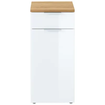 Produktbild von Unterschrank Germania Pescara BxHxT 39x86x34 cm weiß/navarra eiche