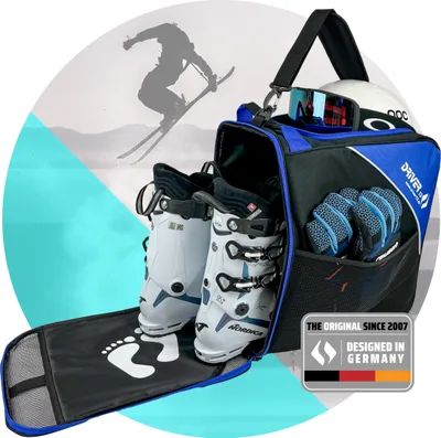 Produktbild von Skistiefeltasche mit Helmfach schwarz-blau