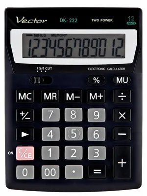 Imagen del producto de Calculadora de escritorio Vector KAV CD-2460, 12 dígitos, con energía solar y batería