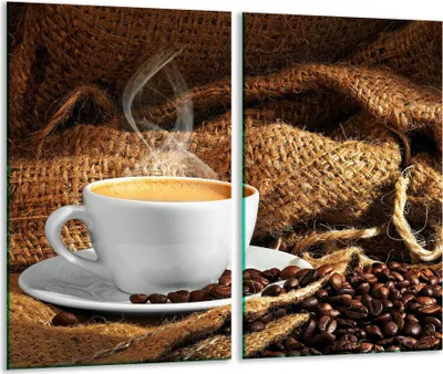 Produktbild von Herdabdeckplatten 2 teilig 30x52 Glaskeramikfeld Abdeckung Glas Kaffee