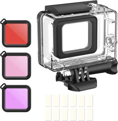 Produktbild von Wasserdichte Kamerakapsel 60M - Ersatz mit Rotfiltern - Unterwasser-Schutzschild - GoPro Hero 7 Black Hero 6 Hero 5 Hero 2018