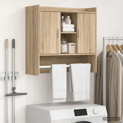 Obrázok produktu pre Maison Exclusive – Nástenná polica, nosná konzola, Imitácia "Sonoma", 80 x 36 x 80 cm