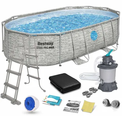 Produktbild von Rahmen-Gartenpool 488 x 305 x 107 cm 11 in 1 Bestway 56946