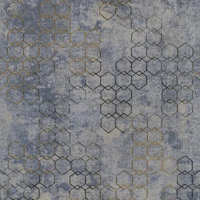 Produktbild von Profhome 374245-GU Grafik Tapete Used Look schimmernd blau gold grau 5,33 m2