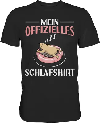 Produktbild von Offizielles Schlafshirt Nachthemd Schlafanzug Pyjama Igel T-Shirt – Black / 5XL