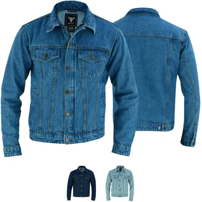 Produktbild von BULLDT Motorradjacke Jeansjacke Trucker Jacke, Größe:48/S, Farbe:Mittelblau