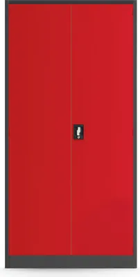 Produktbild von Werkzeugschrank TC007 Werkstattschrank Garagenschrank Universalschrank Lagerschrank Pulverbeschichtet Flügeltüren Stahlblech 185 cm x 92 cm x 50 cm Farbe: Anthrazit-rot