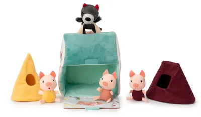 Image de Lilliputiens Jouets Maisons Loup et 3 petits cochons interactifs