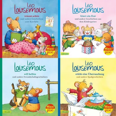 Obrázok produktu pre Maxi-Pixi-4er-Set 80: Meine liebsten Geschichten von Leo Lausemaus (4x1 Exemplar)