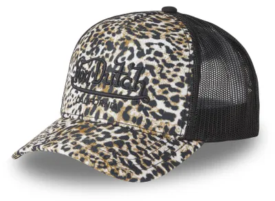 Imagen del producto de Gorra trucker para mujer Von Dutch Savage, ajustable, con cierre de snapback, color negro y blanco