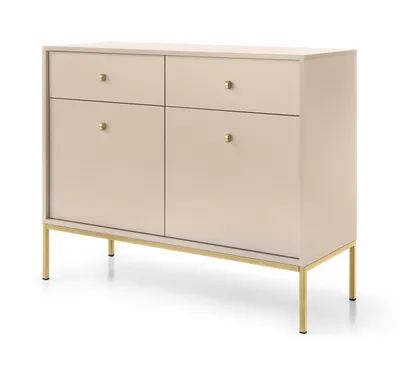 Image de AX LIVING Commode avec tiroirs Domiti MKT104 104 cm Moderne en beige