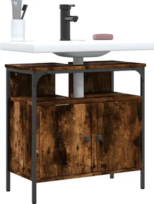 Produktbild von Waschbeckenunterschrank Räuchereiche 60x30x60 cm Holzwerkstoff 842438