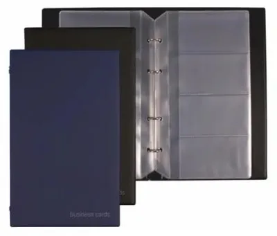 Produktbild von Visitenkartenhalter 200 Stück, Premium, Marineblau - Bürobedarf