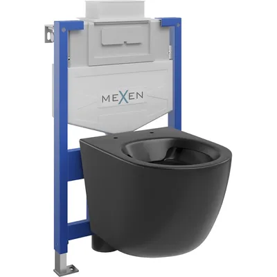 Obrázok produktu pre Mexen podomietkový WC systém Felix XS-U s WC misou Lena, čierna matná - 6853322XX85