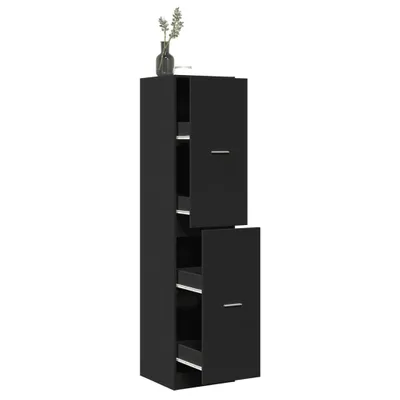 Zdjęcie produktu dla Szafka apteczna 40X41X174,5 Cm Materiał drewnopochodny: Czarny / 40 x 41 x 174,5 cm Kolor: Czarny Rozmiar: 40 x 41 x 174,5 cm