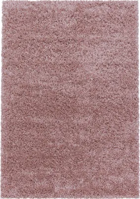 Productafbeelding van Tapijt voor de woonkamer, hoogpolig, roze, rechthoekig, 300x400 cm, effen kleur