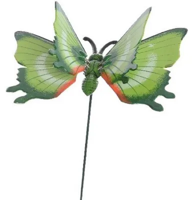 Produktbild von Schmetterling - grun - 11 x 70 cm - Metall - Gartendekoration Schmetterlinge