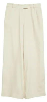 Produktbild von comma strukturierte Wide-Leg Hose aus Lyocell-Baumwoll-Mix mit Mid-Rise und Regular-Länge