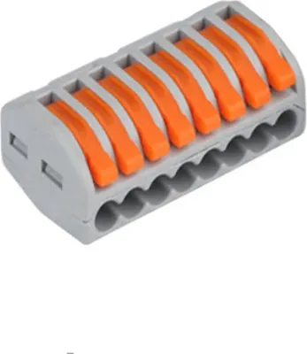 Produktbild von 10 Stück Elektrischer Steckverbinder, 222-418 Elektrische Klemmen, Anschlussklemmen mit 8 Steuerhebeln