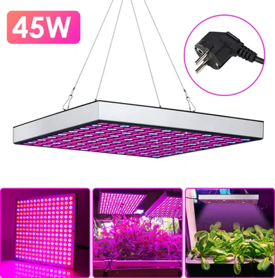 Immagine prodotto di Jopassy 3PCS lampada per piante LED, 45W con 225 LED rossi e blu luce per piante, lampada di crescita LED, lampade di crescita per piante da interno, fiori in giardino
