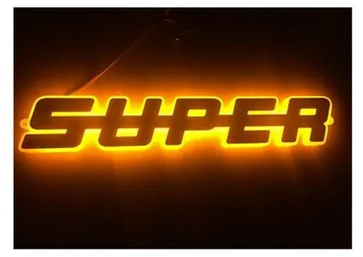Obrázok produktu pre LED nápis/tabuľa "SUPER", 24 V, oranžová, 40 x 7 cm
