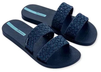 Productafbeelding van Ipanema Renda II damessandalen, marineblauw, glinsterend, gevlochten bandjes, maat 41,5